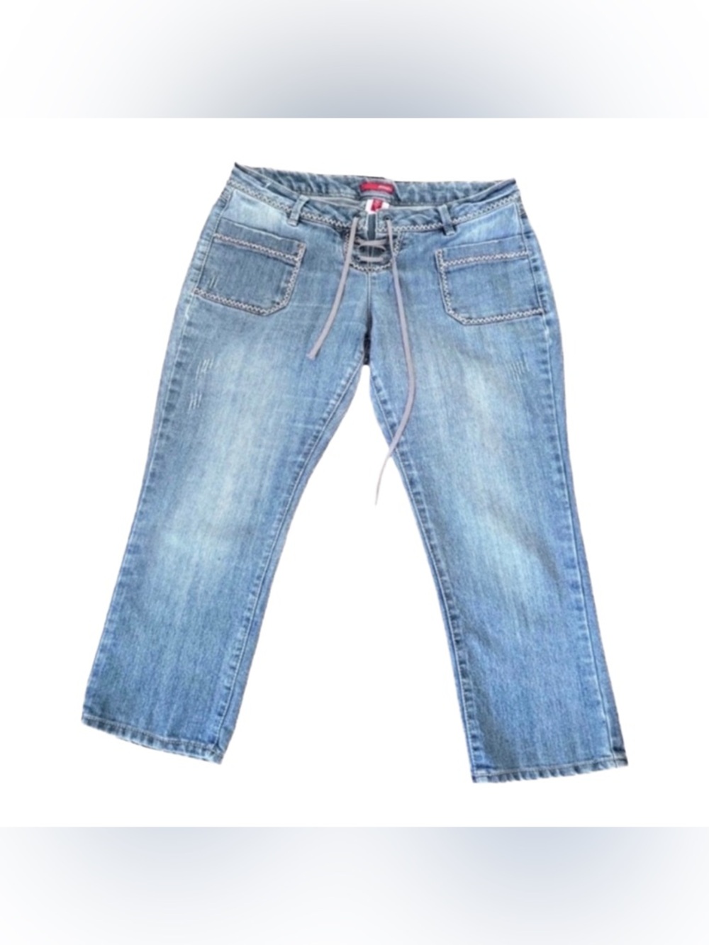 Y2K BONGO Lace up front capris